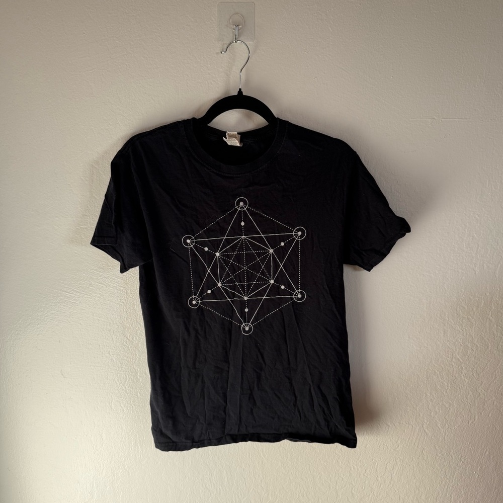 Black Sacred Geometry T-Shirt - Women’s small - Cotton